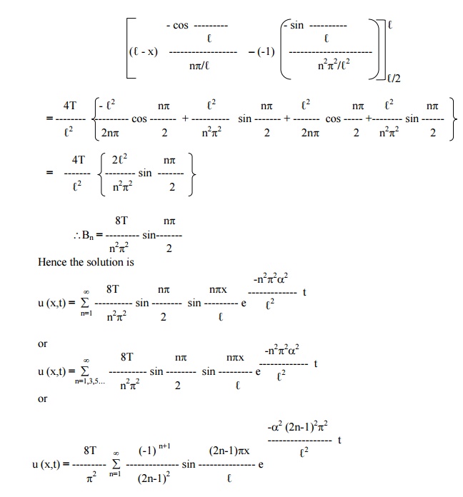 Solution of the heat equation