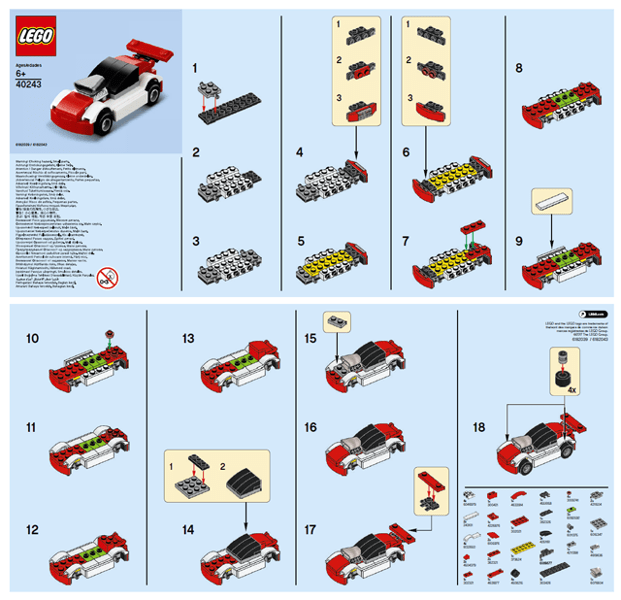 Lego Race Car Instructions