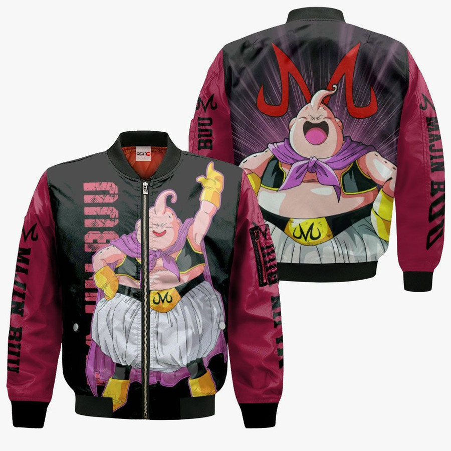 Fat Majin Buu Hoodie Costume Dragon Ball Anime Zip Jacket Gearotaku