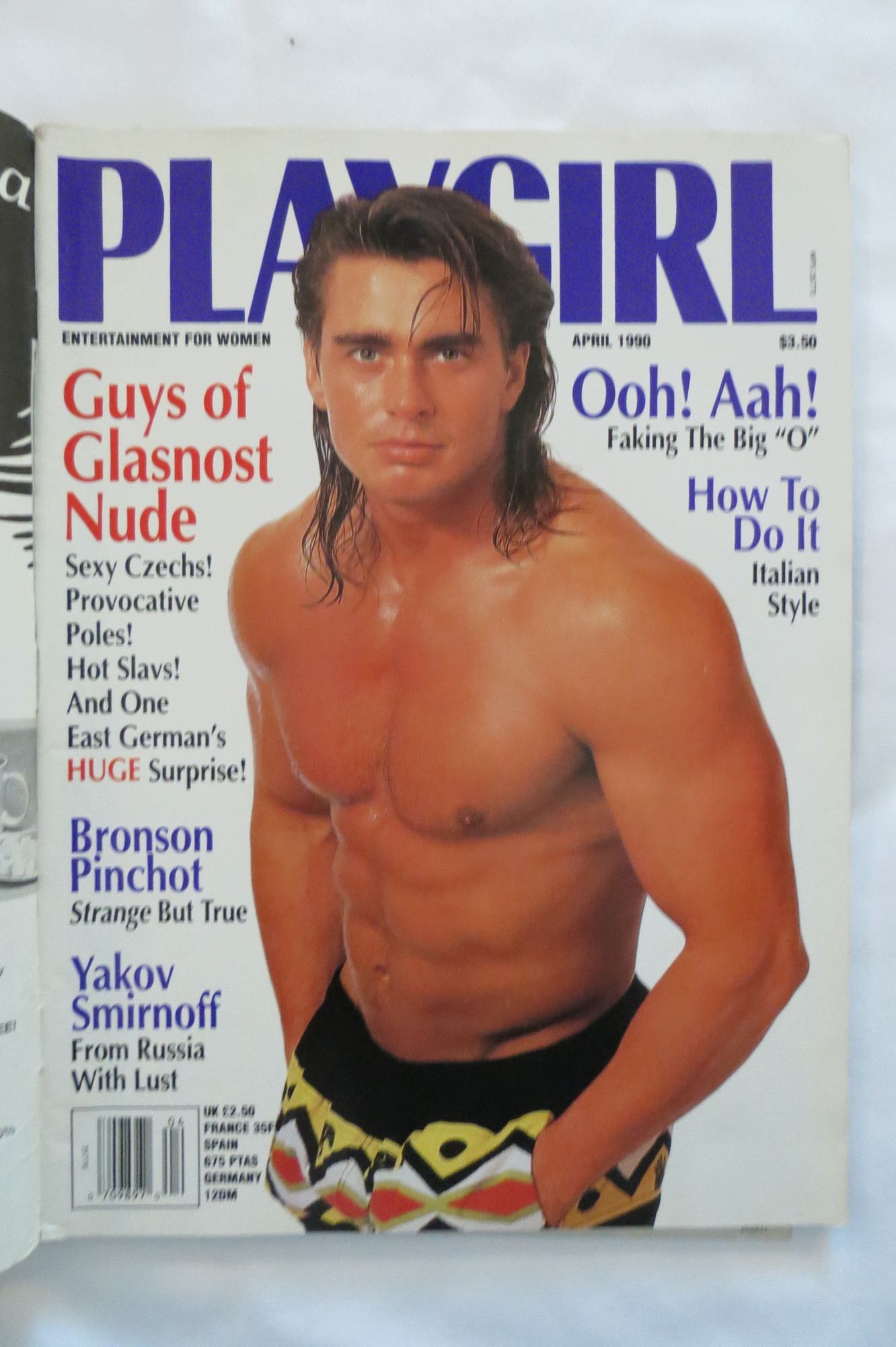PLAYGIRL, THE MAGAZINE. APRIL 1990 MEN of GLASNOST Nude!