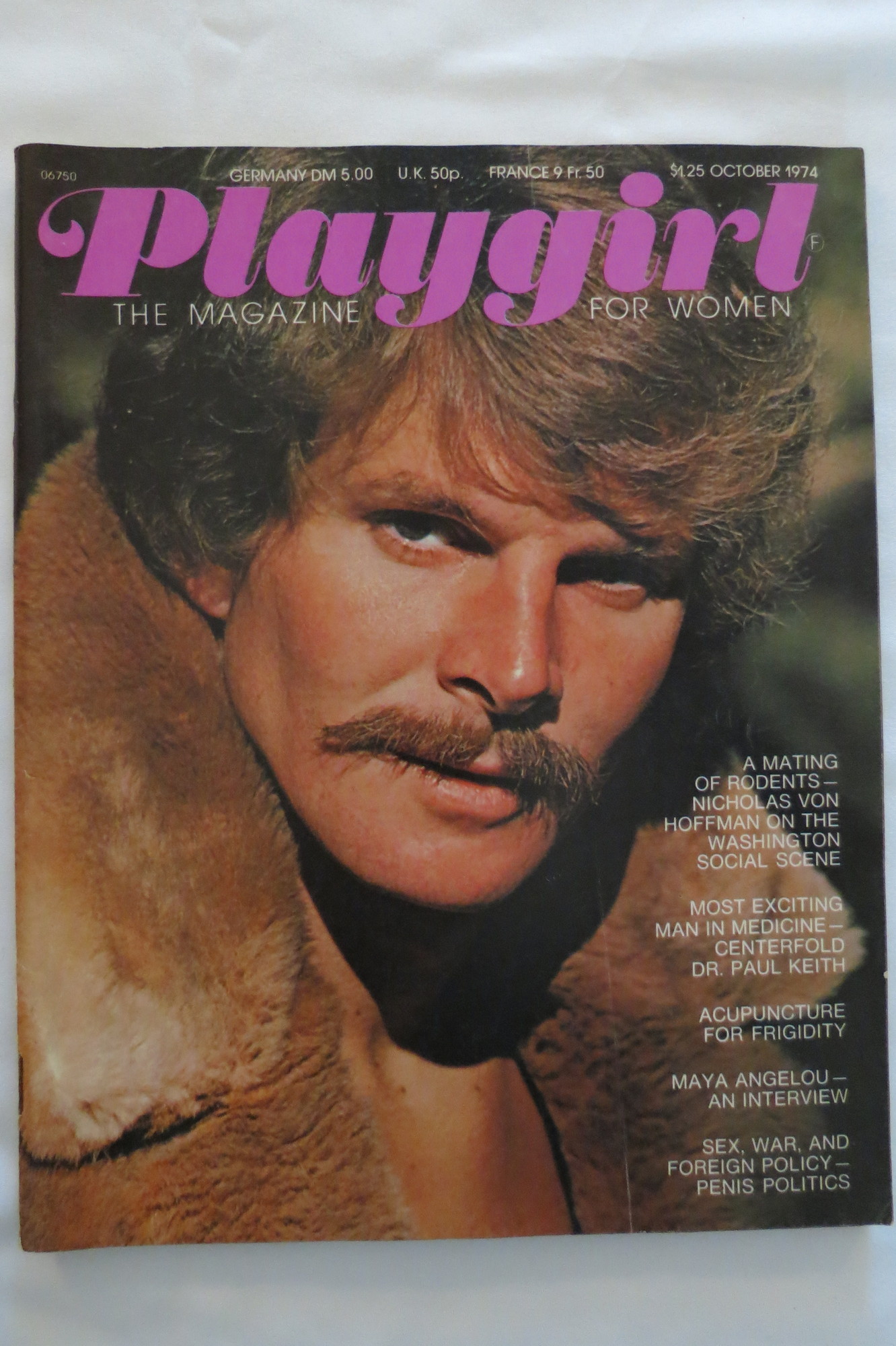 PLAYGIRL MAGAZINE. OCTOBER 1974 DR. PAUL KEITH CENTERFOLD,