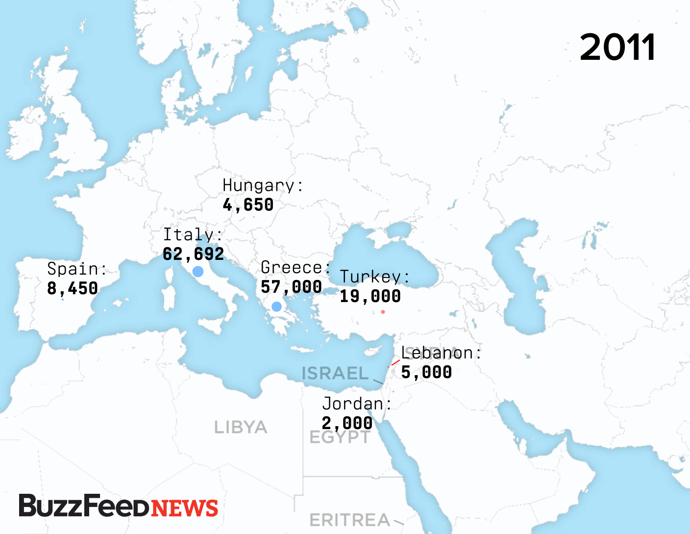 Animated Europe Map Migrat This GIF Shows Just How Big The Refugee Crisis Has Grown Since 2011