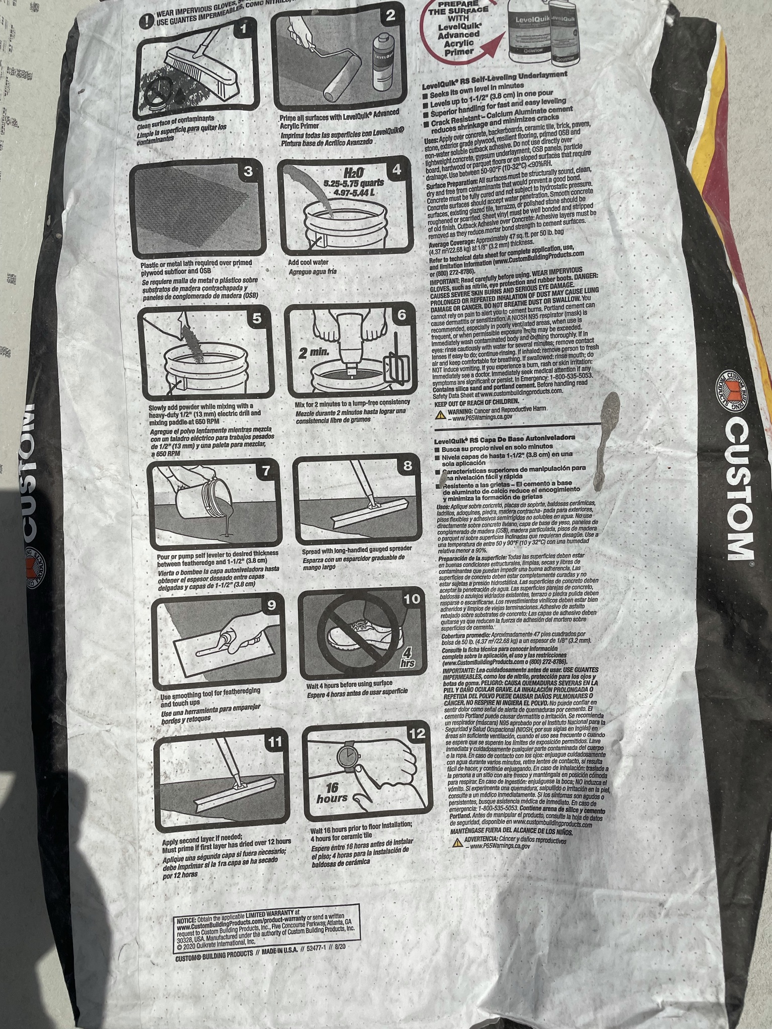 SelfLeveling Concrete Underlayment Placement Before Tiling Cabin DIY