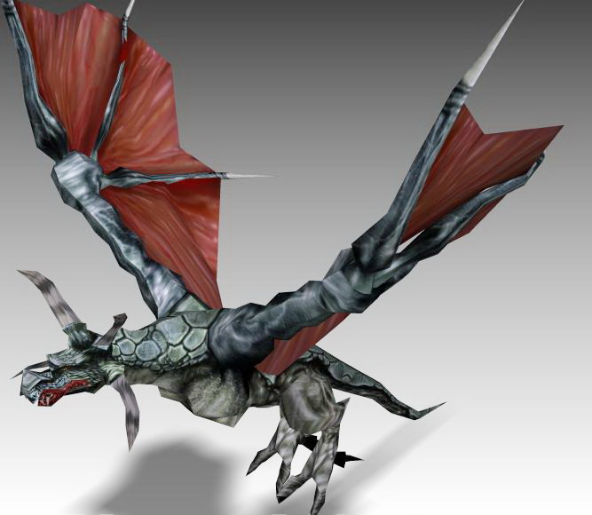 Dragon Flying Animation 3d model 3ds Max files free download modeling
