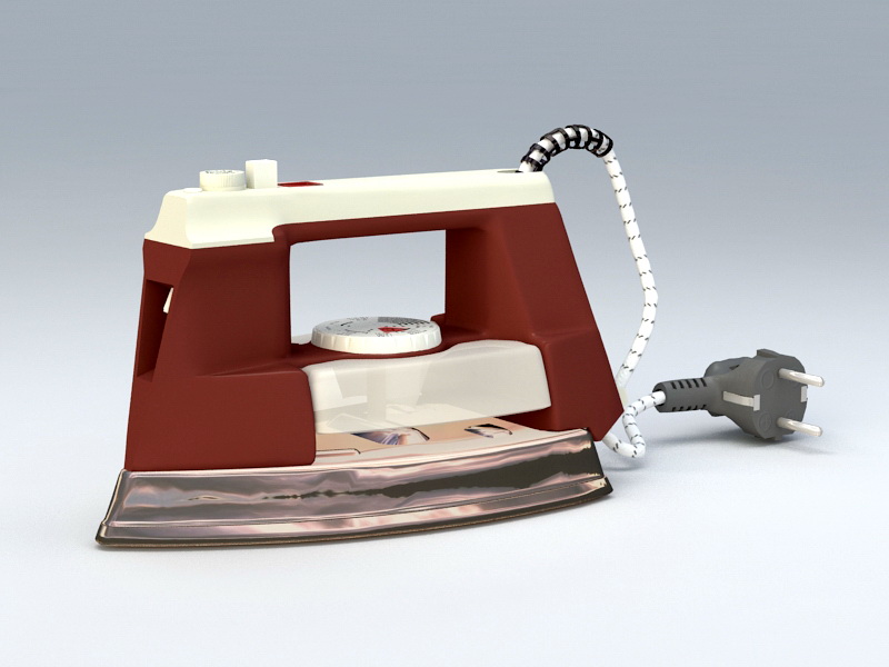 Electric Steam Iron 3d model 3ds Max files free download modeling
