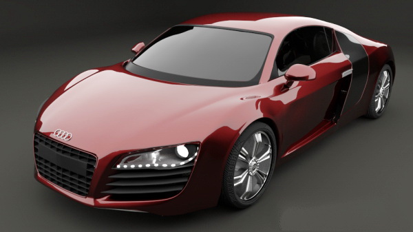 Audi R8 Sports Car 3d model Autodesk FBX,Blender,Collada files free