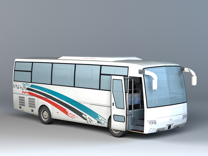 Coach Bus 3d model 3ds Max files free download modeling