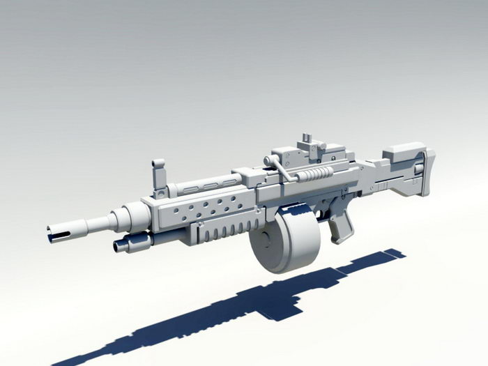 Army Machine Gun 3d model Maya files free download modeling 48024 on