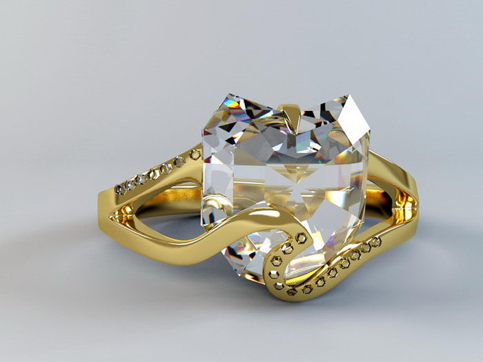 Diamond Ring 3d model 3D Studio,3ds Max files free