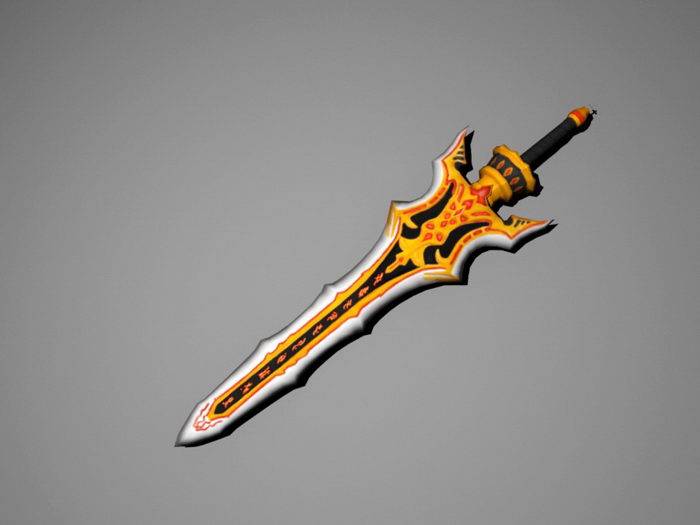 Anime Magic Sword 3d model Maya files free download modeling 48657 on