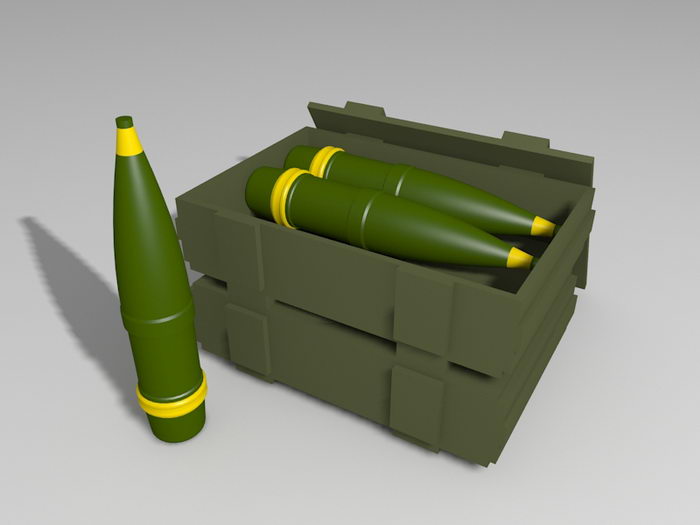 Artillery Shells 3d model 3ds Max files free download modeling 48793