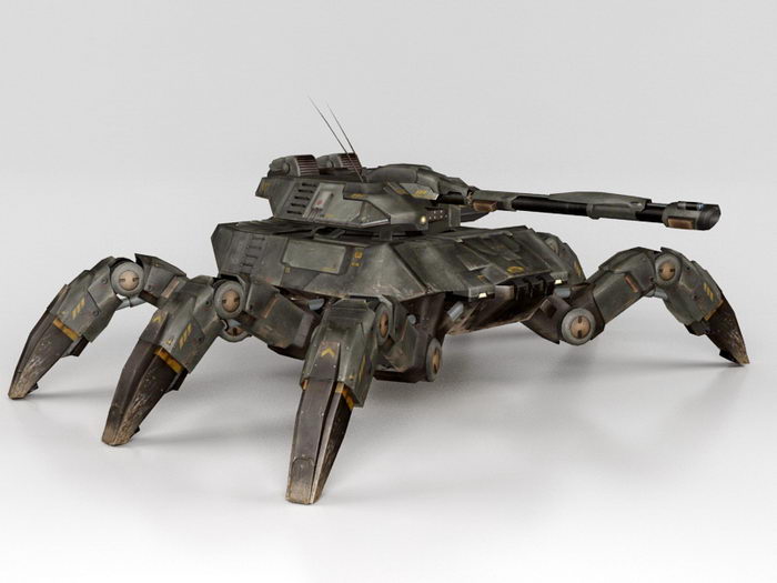 Giant Spider Tank 3d model 3ds Max files free download modeling 49160