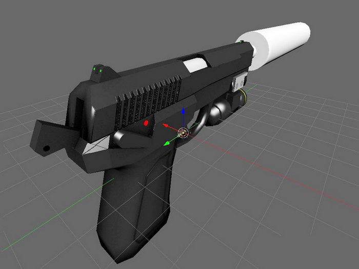 QSZ92 Pistol with Silencer 3d model Blender files free download