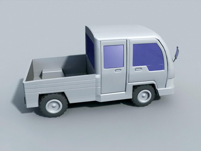 Small Pickup Truck 3d model Maya files free download modeling 49436