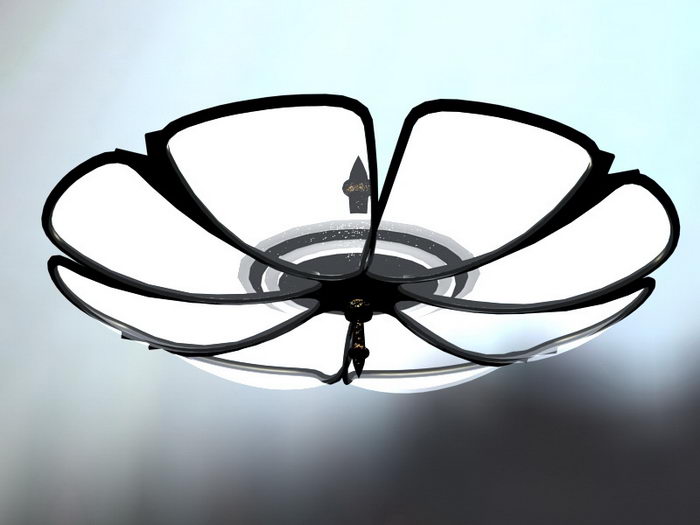 Magnolia Ceiling Light 3d model 3ds Max files free download modeling