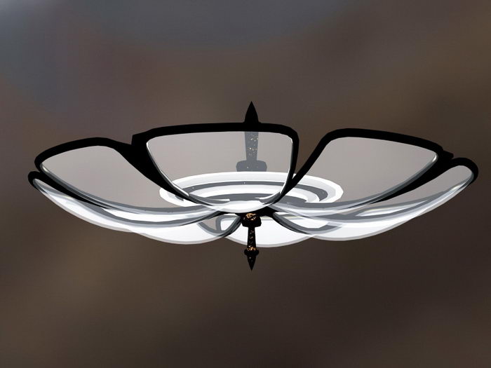 Magnolia Ceiling Light 3d model 3ds Max files free download modeling