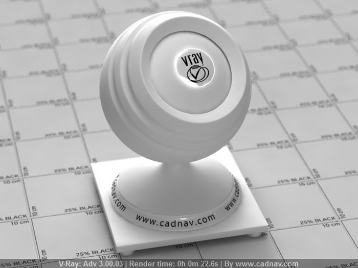 Bright White Paint vray material CadNav