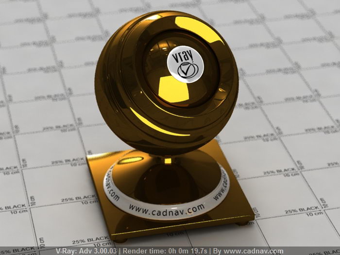 Colored Architectural Mirror vray material CadNav