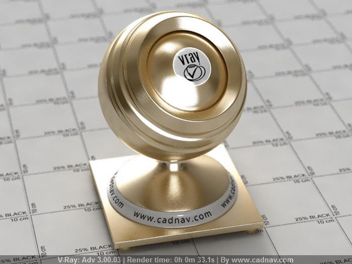 Champagne Gold Stainless Steel vray material CadNav