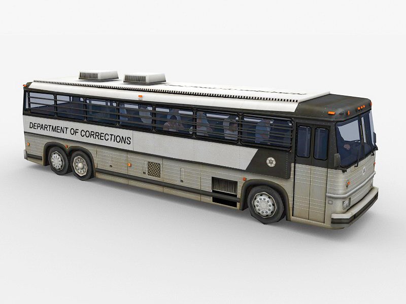 Old Prison Bus 3d model 3ds Max files free download