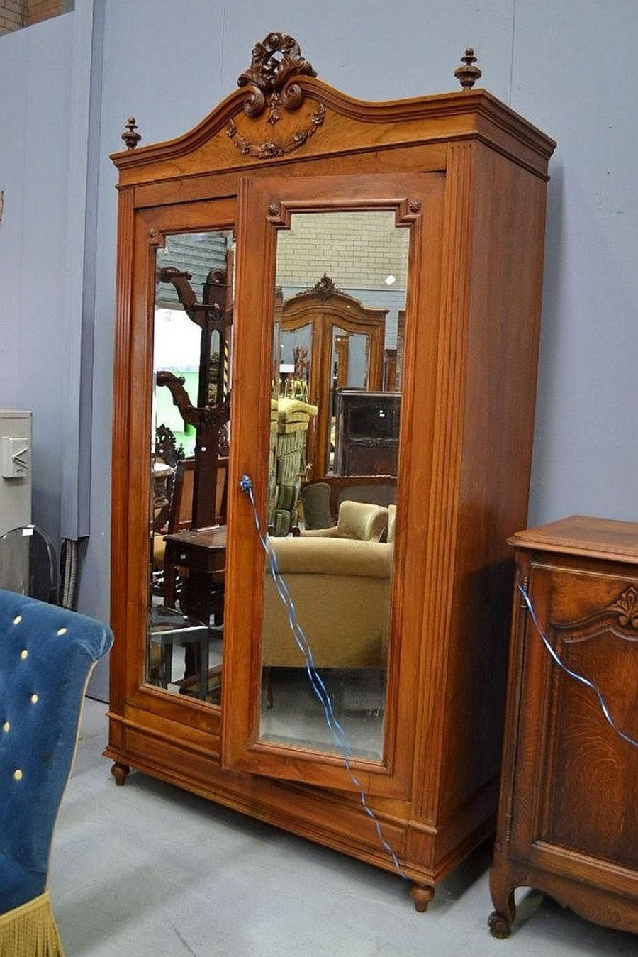 French Walnut Louis XVI Armoire 245cm x 131cm Wardrobes Furniture