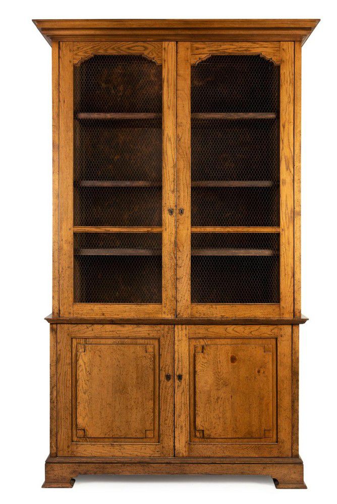 French Oak Wire Front Bookcase Provincial Style Bookcases Furniture