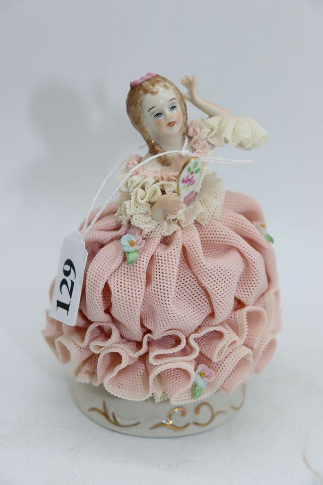 Porcelain 'Susannah' Figurine with Lace and HandPainted Detailing