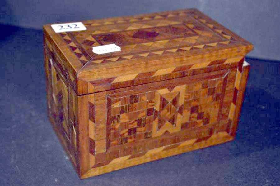 Australian Timber Parquetry Box Boxes Writing, Sewing, etc. Small