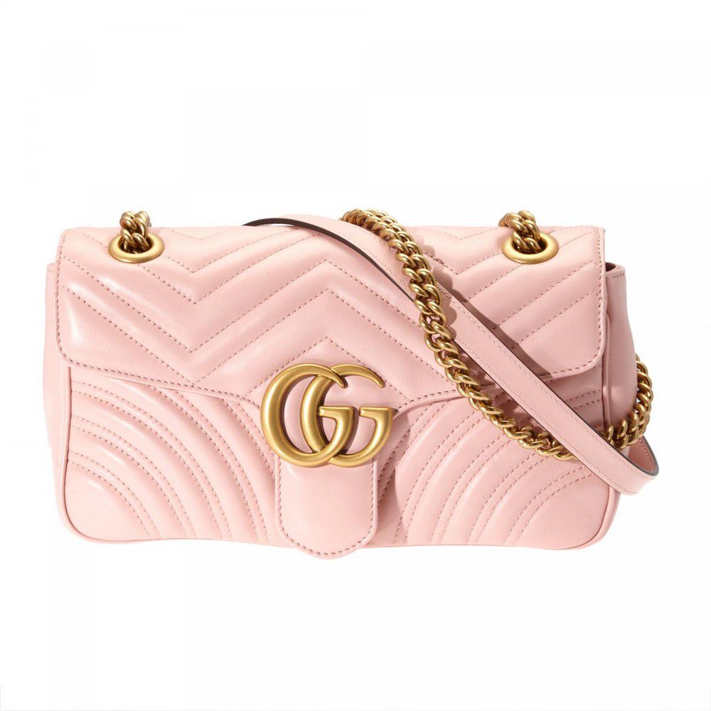 Dusty Pink GG Marmont Shoulder Bag by Gucci Handbags & Purses