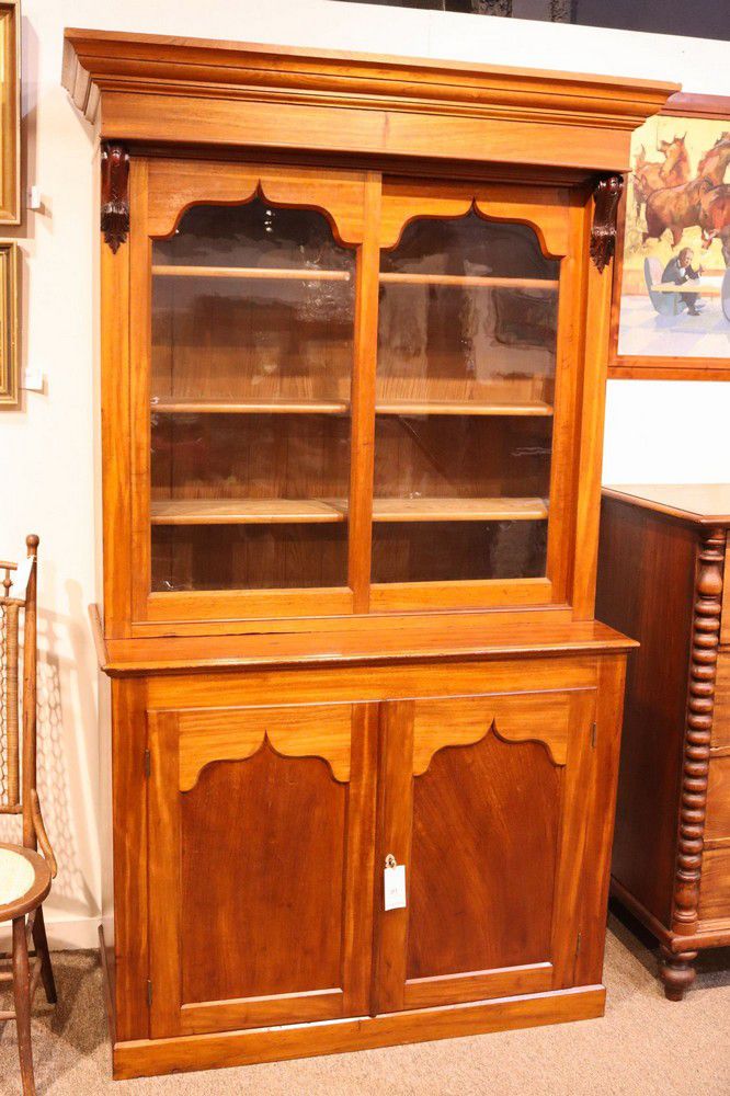 Juncken Lyndoch Cedar Bookcase with Sliding Doors Bookcases Furniture
