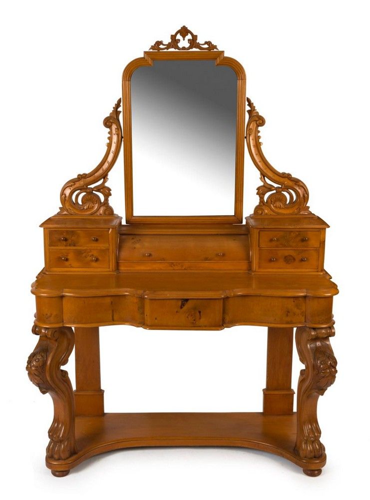 1875 Melbourne Birdseye Huon Pine Dressing Table Antique Treasure