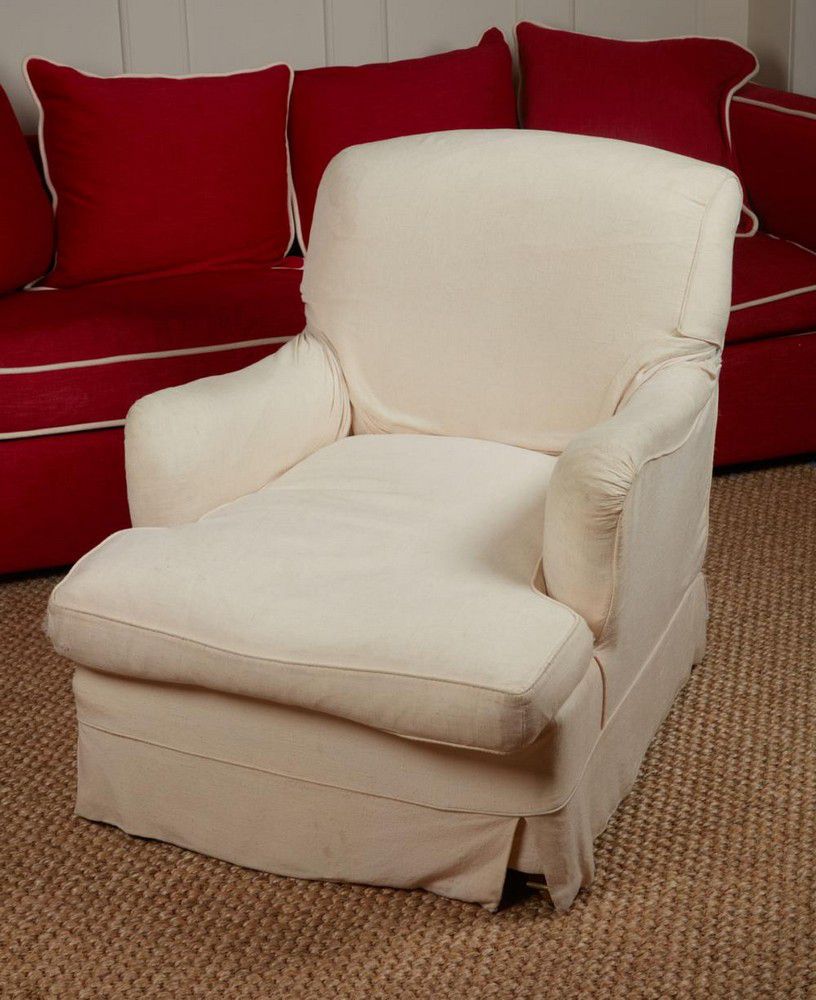 Gold Linen Armchairs with Casters and Tapered Legs Seating Singles