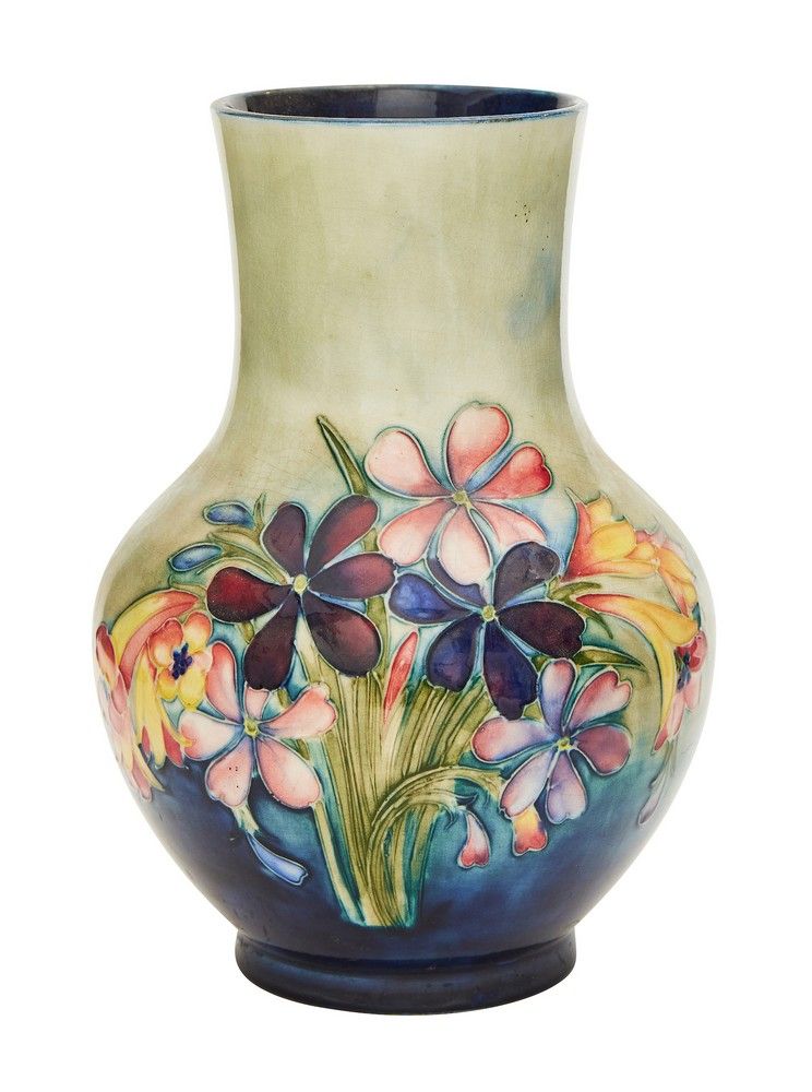 Moorcroft Spring Flowers Baluster Vase Provenance Hon. Dr. Kennedy