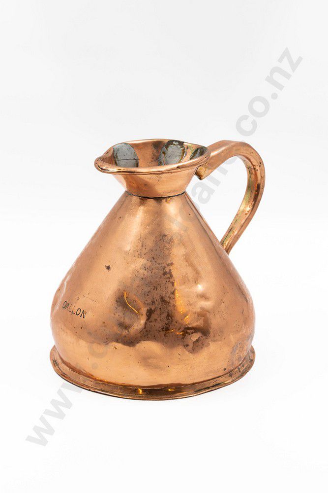 Traditional Copper Gallon Measure Tapering Form Copper Metalware