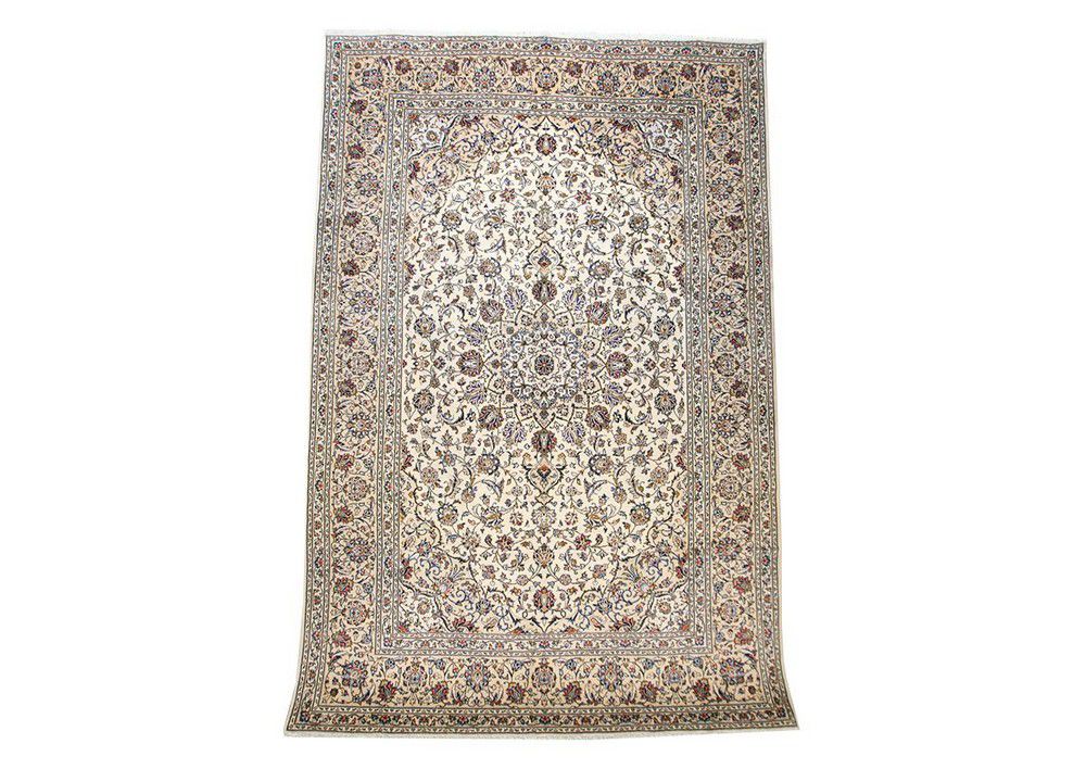 Bursting Medallion Kashan Rug with Lilies and Sickle Leaves Rugs