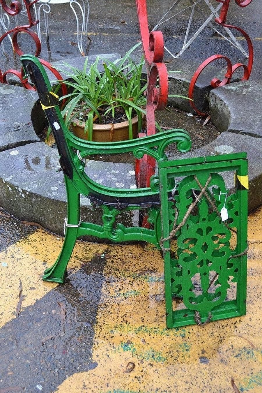 Cast Iron Chair and Panels Set Seating Singles/Pairs/Threes of