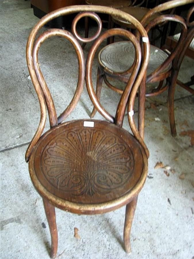 Antique Bentwood Chairs Pair Seating Singles/Pairs/Threes of Chairs