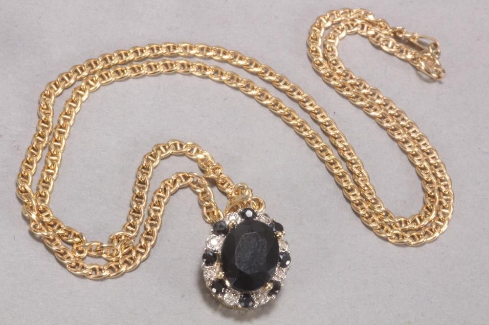 9ct gold diamond set pendant on chain, the pendant and chain… Pendants/Lockets Jewellery