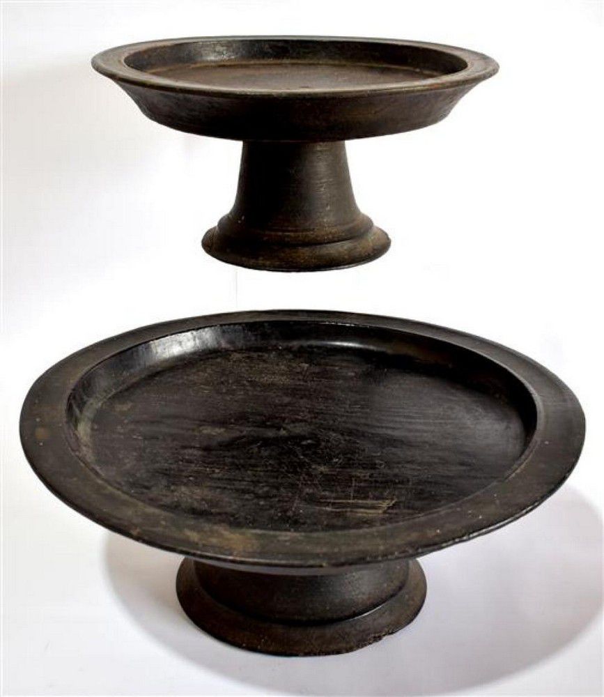 Pedestal wooden bowls from Nigeria Pedestals Furniture