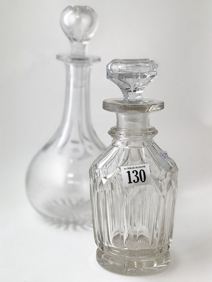 Victorian Spirit Decanters with Matching Stoppers Alcohol Decanters