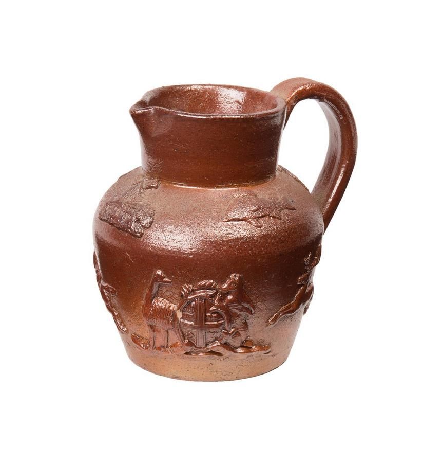 Australian Mashman Pottery Hunting Jug with Coat of Arms Mashman