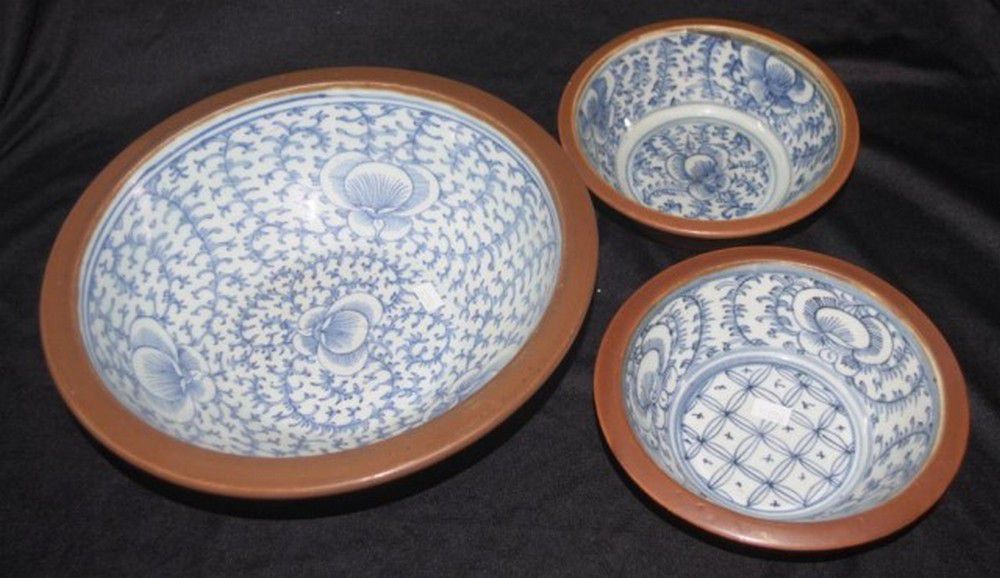 Chinese Blossom Ceramic Bowl Set Ceramics Chinese Oriental