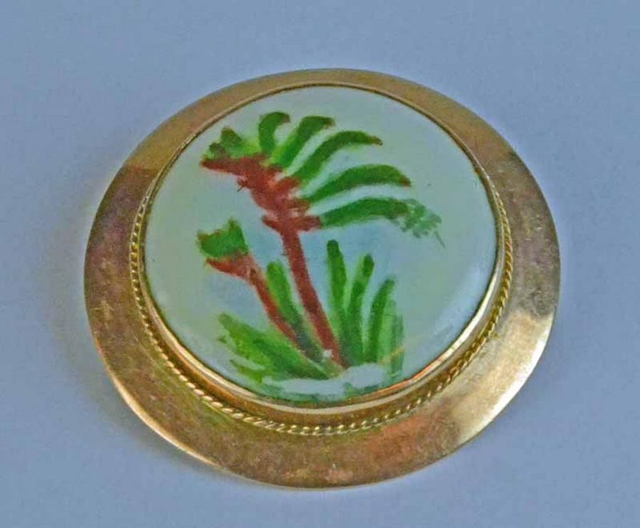 HandPainted Kangaroo Paw Brooch in Rose Gold Frame Brooches Jewellery
