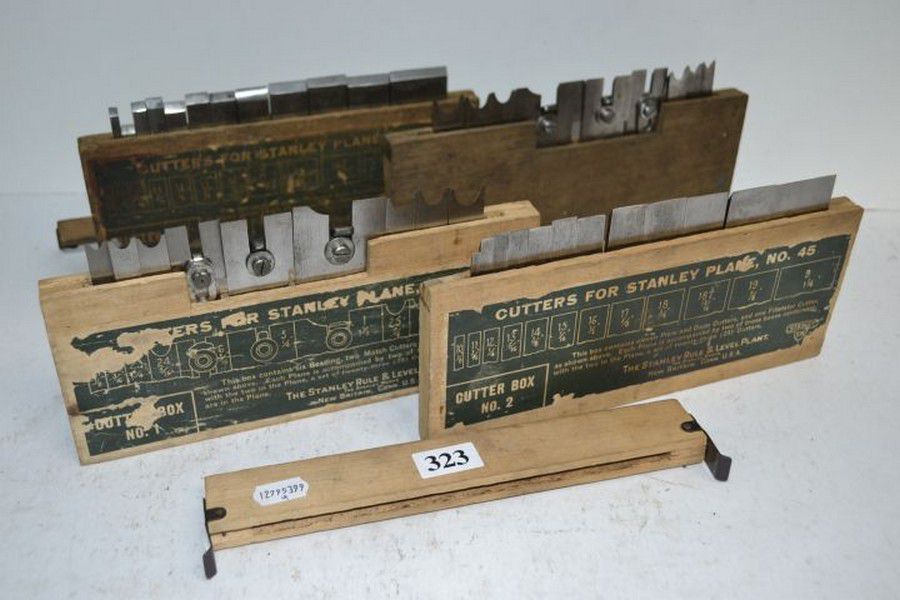 4 Boxes Stanley No.45 Cutters Tools Woodworking Office,