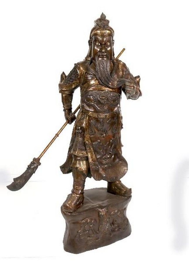 Bronze Guandi Chinese God of War Statue Bronze Oriental