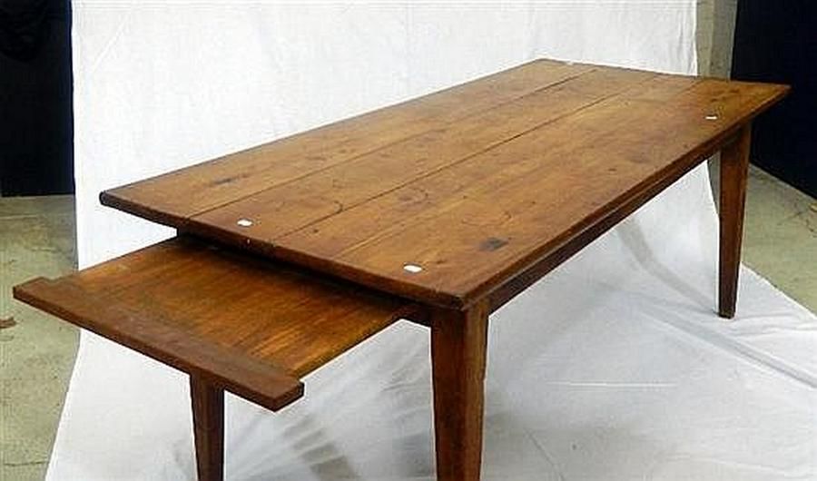 Victorian Farmhouse Table with Sliding Bread Board Tables Dining