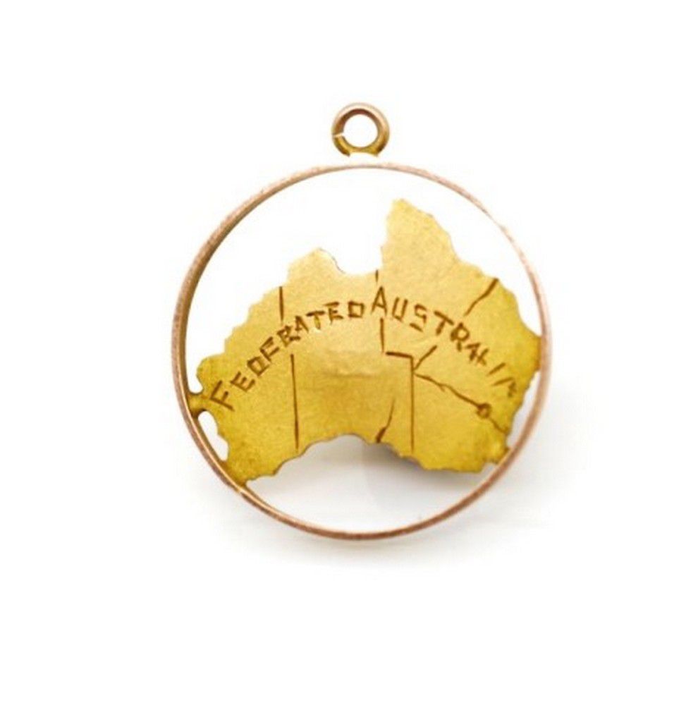 Australian Map Pendant in 9ct Rose Gold Pendants/Lockets Jewellery