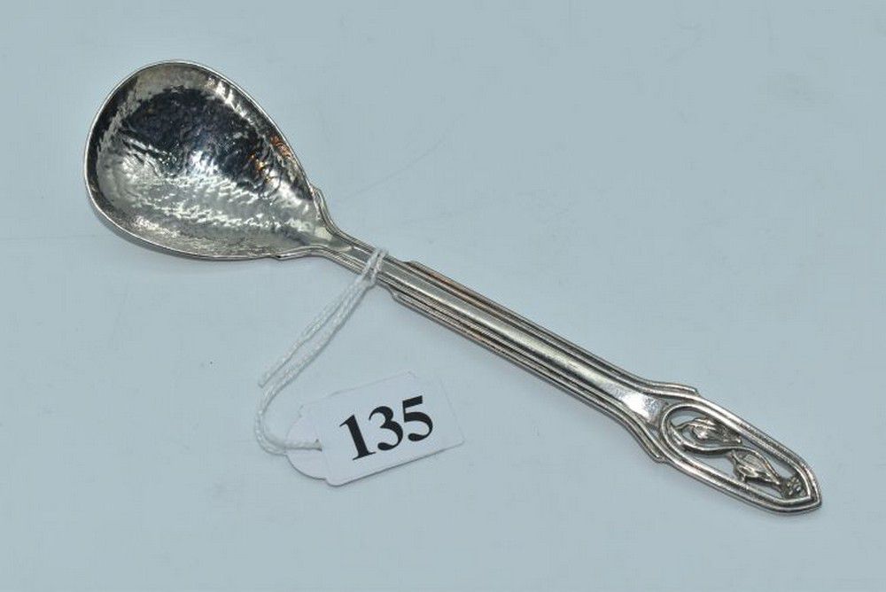 Australian Floral Sterling Silver Dessert Spoon by James Linton