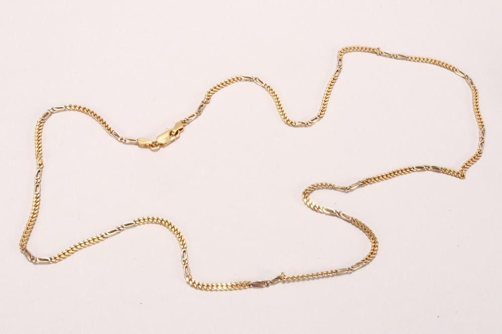 18ct Italian Gold Chain with Cuban and Figaro Links Necklace/Chain