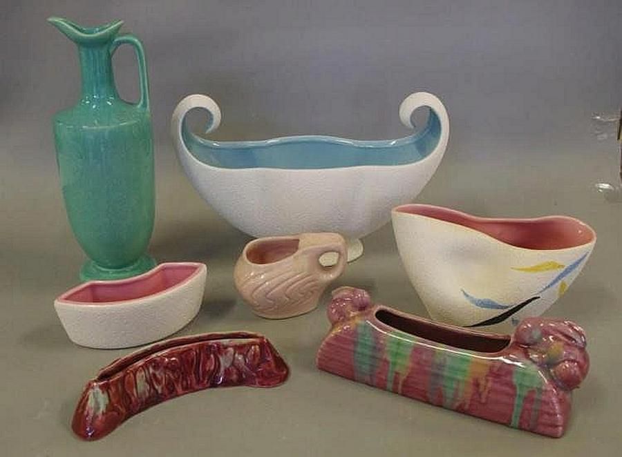 Sydney Pottery Collection 7 Pieces with Trough Vases MCP Mingay